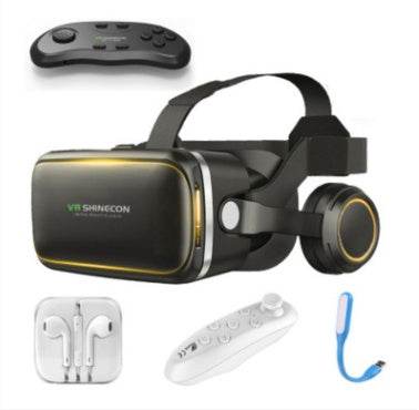 Original VR Shinecon Gafas De Realidad Virtual 120 Fov 3D Gafas Google Carton Con Auriculares Estereo Caja Para Smartphone - FLORANZANI- Beauté & Santé