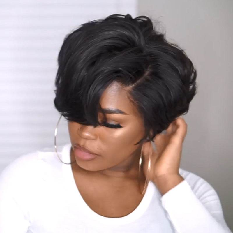 Black bob micro curl short hair - FLORANZANI- Beauté & Santé