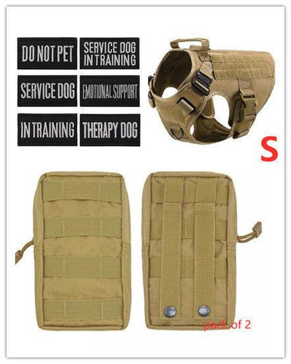 Military Tactical Dog Harness German Shepherd Adjustable Pet Dog Back - FLORANZANI- Beauté & Santé