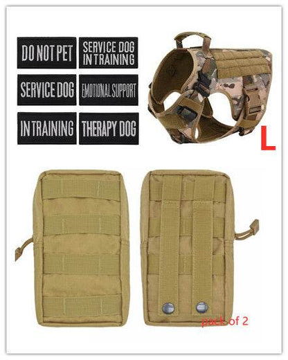 Military Tactical Dog Harness German Shepherd Adjustable Pet Dog Back - FLORANZANI- Beauté & Santé