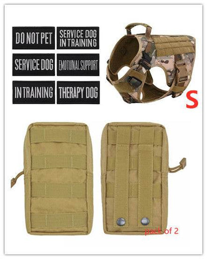 Military Tactical Dog Harness German Shepherd Adjustable Pet Dog Back - FLORANZANI- Beauté & Santé