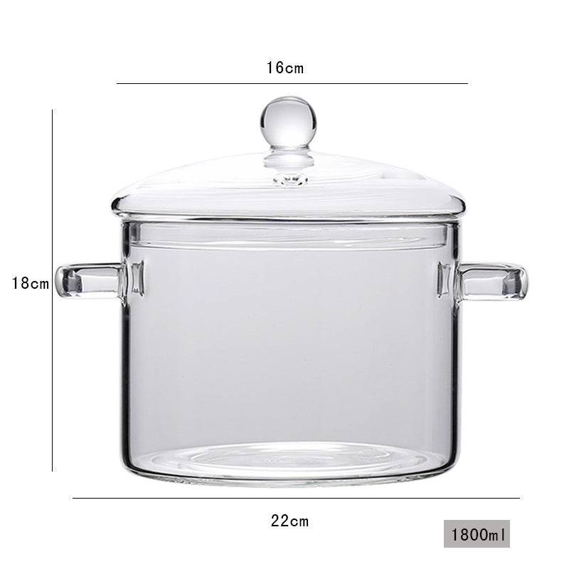 Glass Pot Stove Pot Kitchen Transparent Mini Soup Pot Stove Stove Cooking Tools Accessories - FLORANZANI- Beauté & Santé