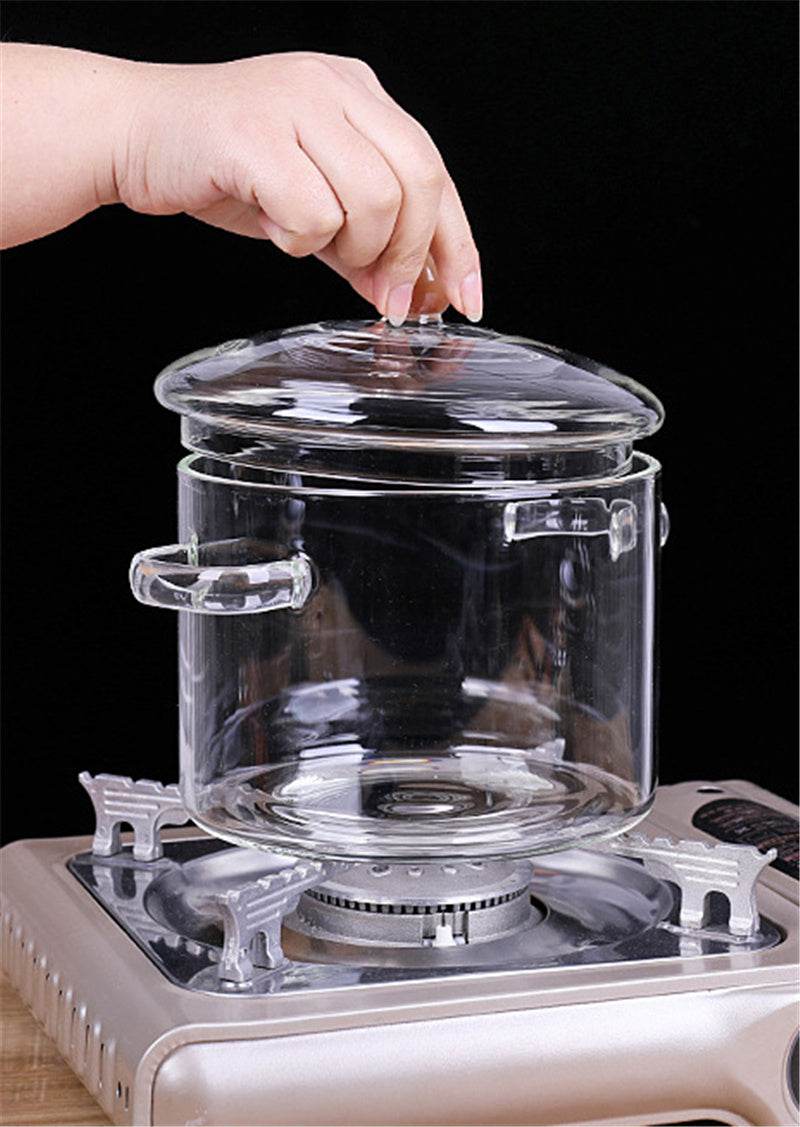 Glass Pot Stove Pot Kitchen Transparent Mini Soup Pot Stove Stove Cooking Tools Accessories - FLORANZANI- Beauté & Santé