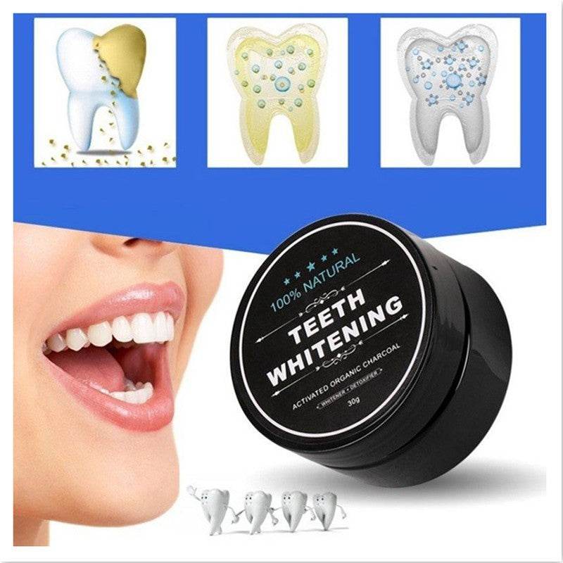 Charcoal Teeth Whitening Powder Activated Coconut Charcoal Teeth Whitening Charcoal Powder Oral Hygiene - FLORANZANI- Beauté & Santé