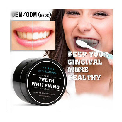 Charcoal Teeth Whitening Powder Activated Coconut Charcoal Teeth Whitening Charcoal Powder Oral Hygiene - FLORANZANI- Beauté & Santé