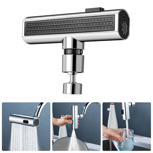 Kitchen Faucet Waterfall Outlet Splash Proof Universal Rotating Bubbler Multifunctional Water Nozzle Extension Kitchen Gadgets - FLORANZANI- Beauté & Santé