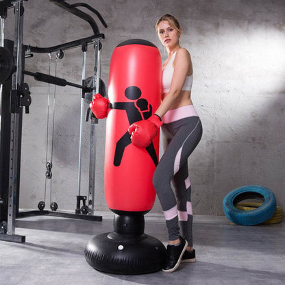 Fitness Inflatable Boxing Column Fighting Column Sandbag Vertical Venting Toy - FLORANZANI- Beauté & Santé