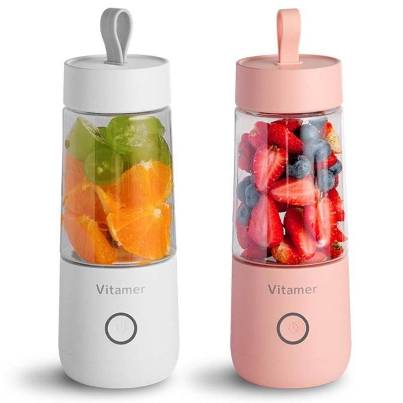 350ml Portable Blender Juicer Electric USB Rechargeable Mixer Smoothie Slushy Cup Juice Blender Bottle USB Charging Kitchen Gadgets - FLORANZANI- Beauté & Santé