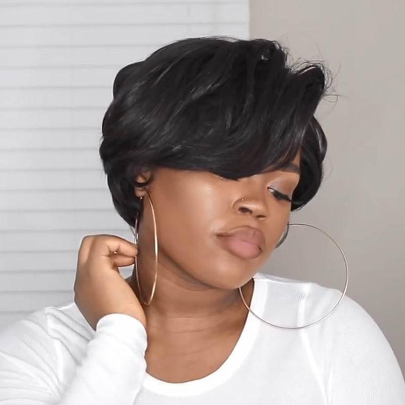 Black bob micro curl short hair - FLORANZANI- Beauté & Santé