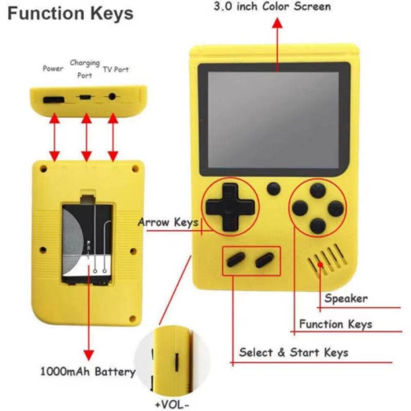 Built-in 500+ Classic games 5 inch arcade retro Console games console for Game boy Emulator TV Video Game Handheld Game Player - FLORANZANI- Beauté & Santé