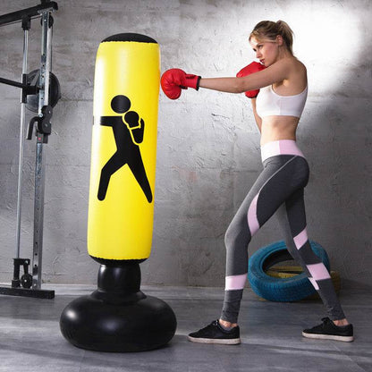 Fitness Inflatable Boxing Column Fighting Column Sandbag Vertical Venting Toy - FLORANZANI- Beauté & Santé