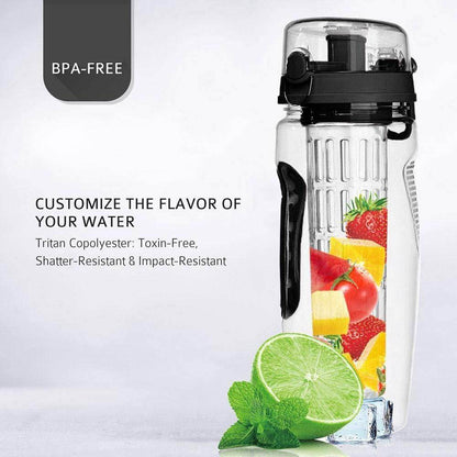 1000ml Water Fruit Bottle BPA Free Plastic Sport Fruit Infuser Water Bottles With Infuser Juice Shaker Drink Bottle Of Water - FLORANZANI- Beauté & Santé