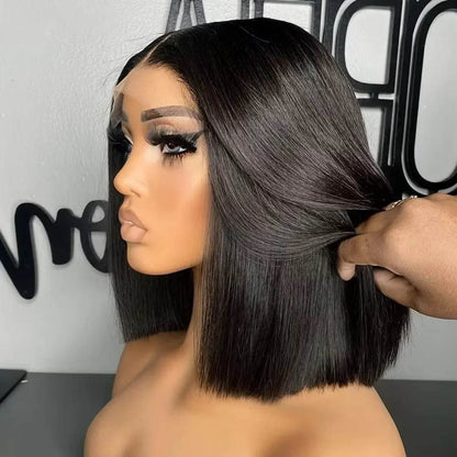 250 Density Bob Wigs 13x6 Straight Human Hair Lace Front Wig 13x4 HD Transparent Bob Brazilian Hair Pre-plucked For Women - FLORANZANI- Beauté & Santé