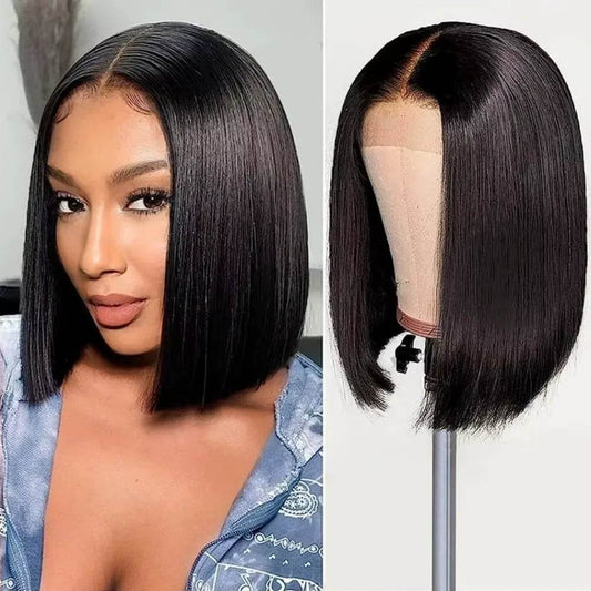 250 Density Bob Wigs 13x6 Straight Human Hair Lace Front Wig 13x4 HD Transparent Bob Brazilian Hair Pre-plucked For Women - FLORANZANI- Beauté & Santé