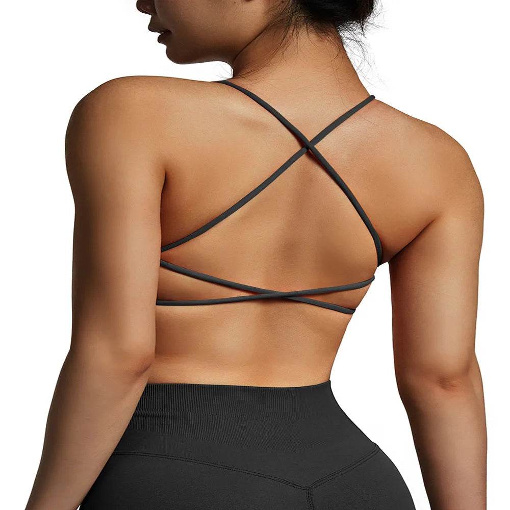 Sport Bra Fitness Top Seamless Yoga Bra Black White Running Yoga Gym Crop Top Women Push Up Sports Bra 2023 Women - FLORANZANI- Beauté & Santé