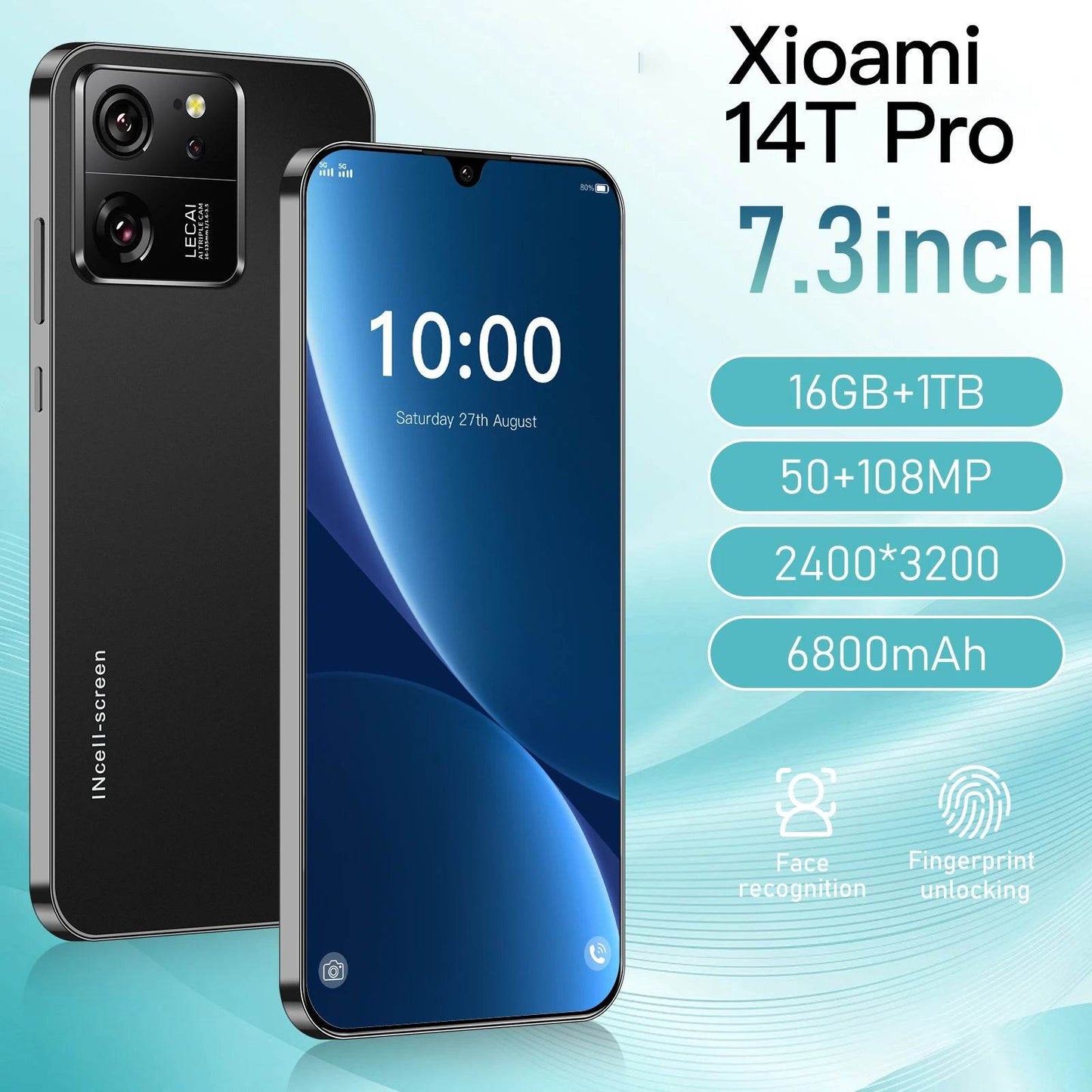 Global Version Xioami 14T Pro 5G 50MP Leica Camera MediaTek 7.3inch Original Smartphone Dual SIM Android 14 Cell Phone 7800mAh - FLORANZANI- Beauté & Santé