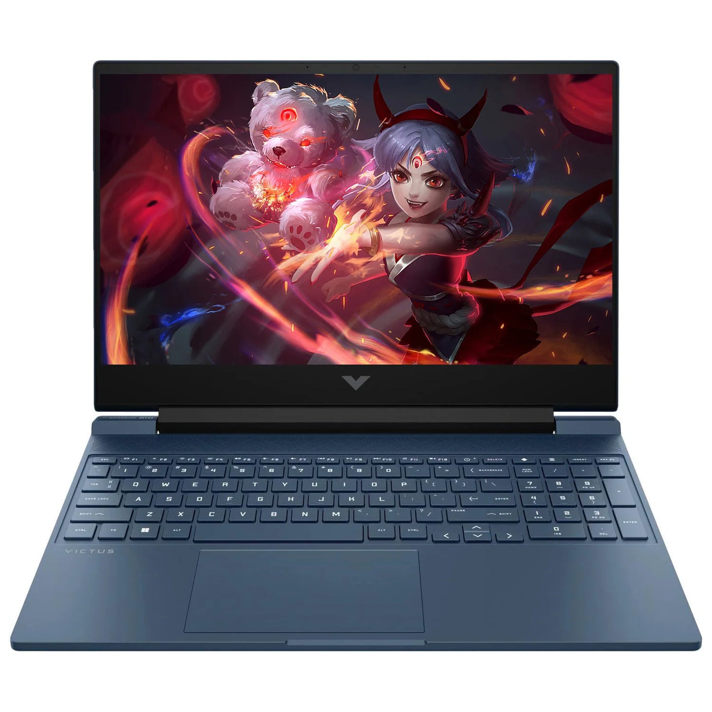 HP Victus 15" Gaming-Laptop, Intel Core i5-12450H, 64 GB RAM, 4 TB SSD, GeForce RTX 3050, Windows 11 Home, Blau