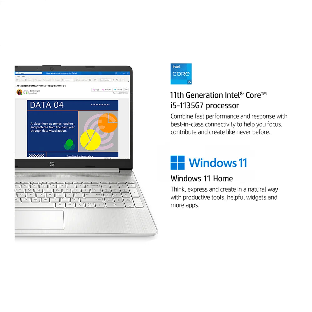 HP 15.6" FHD IPS Flagship Laptop Computer,Intel Core i5-1135G7,16GB RAM,1TB SSD,Iris Xe Graphics,WiFi 6,Windows 11 Home,Silver