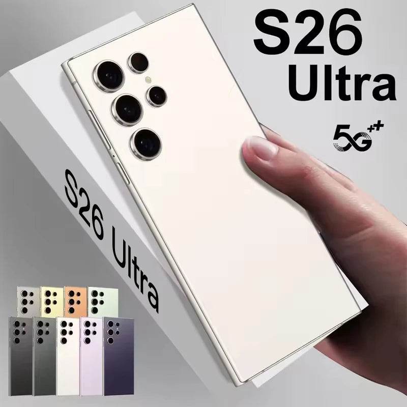 S26 Ultra Cellphones Original Smartphone 5G Dual SIM Android 14 Cell Phone Global Version Snapdragon 8 gen 3 Smart Mobile Phones - FLORANZANI- Beauté & Santé