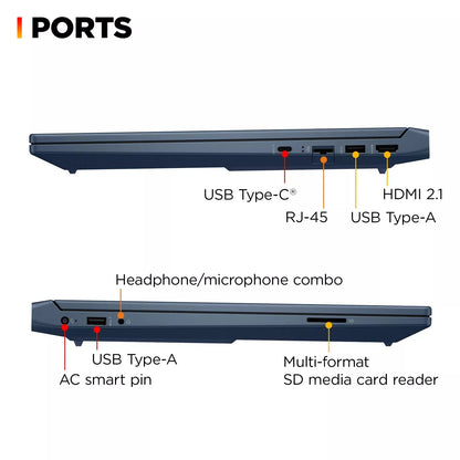 Portátil para juegos HP Victus de 15", Intel Core i5-12450H, 64 GB de RAM, SSD de 4 TB, GeForce RTX 3050, Windows 11 Home, color azul