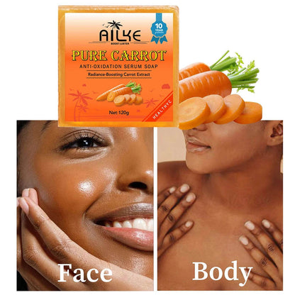 AILKE Carrot Whitening Anti Oxidant Soap, With Vitamin C, Boost Collagen, Skin Brightening and Glowing, For Body & Face - FLORANZANI- Beauté & Santé