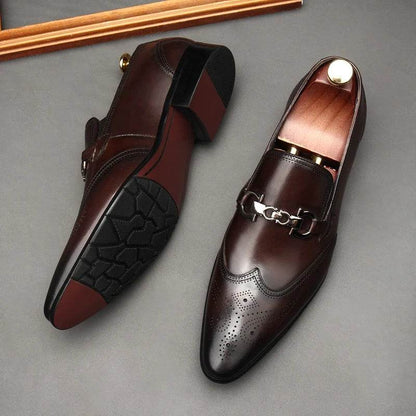 Oxford man in leather shoes, dress shoes, pointy, English style. Made of pure leather, dress, carved, married, size 46 - FLORANZANI- Beauté & Santé