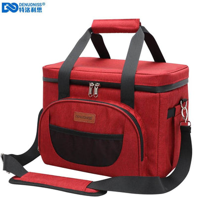 DENUONISS 16/28L 40 Cans Cooler Bag With Strap Picnic Bag Sac Isotherme Insulated Bag For Beer Big Meal Container Lunch Bag - FLORANZANI- Beauté & Santé