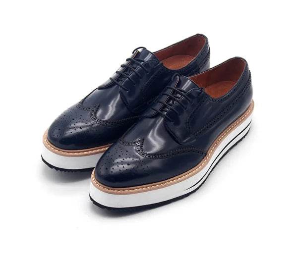 Luxury customization platform shoes fashion handmade men shoes increase derby shoes lace up brogue casual shoes for men - FLORANZANI- Beauté & Santé