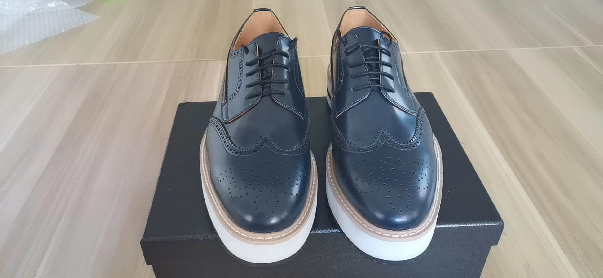 Luxury customization platform shoes fashion handmade men shoes increase derby shoes lace up brogue casual shoes for men - FLORANZANI- Beauté & Santé