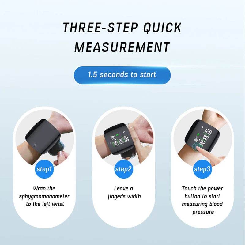 Rechargeable Digital Voice Wrist Blood Pressure Monitor Device Digital Tensiometer Sphygmomanometer 99 Data Storage - FLORANZANI- Beauté & Santé