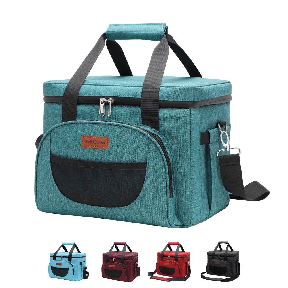 DENUONISS 16/28L 40 Cans Cooler Bag With Strap Picnic Bag Sac Isotherme Insulated Bag For Beer Big Meal Container Lunch Bag - FLORANZANI- Beauté & Santé