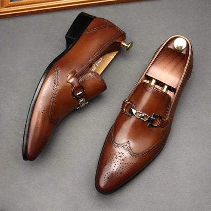 Oxford man in leather shoes, dress shoes, pointy, English style. Made of pure leather, dress, carved, married, size 46 - FLORANZANI- Beauté & Santé