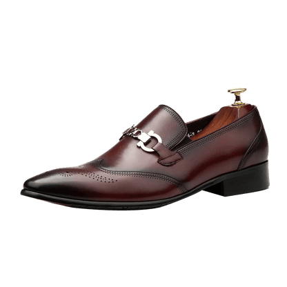 Oxford man in leather shoes, dress shoes, pointy, English style. Made of pure leather, dress, carved, married, size 46 - FLORANZANI- Beauté & Santé