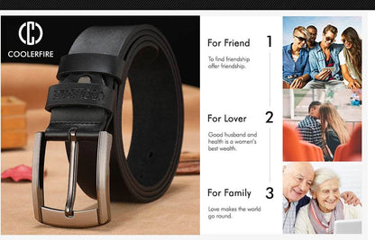 men high quality genuine leather belt luxury designer belts men cowskin fashion Strap male Jeans for man cowboy - FLORANZANI- Beauté & Santé