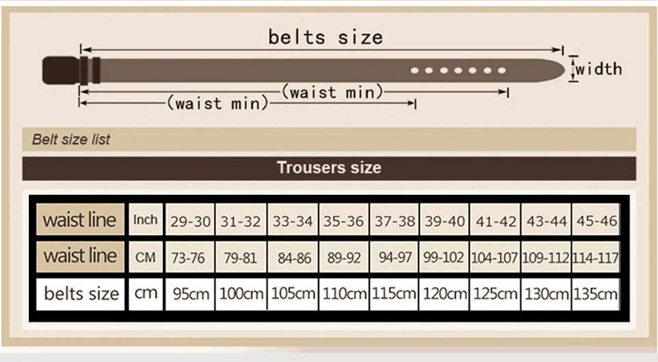 men high quality genuine leather belt luxury designer belts men cowskin fashion Strap male Jeans for man cowboy - FLORANZANI- Beauté & Santé