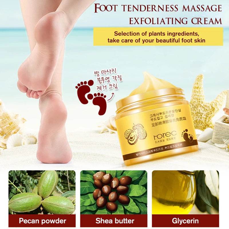 ROREC Foot Cream Foot Mask Exfoliation for Feet Massage Cream Feet Care Dead Skin Removal Smooth Cream Against Cracks Foot Peel - FLORANZANI- Beauté & Santé