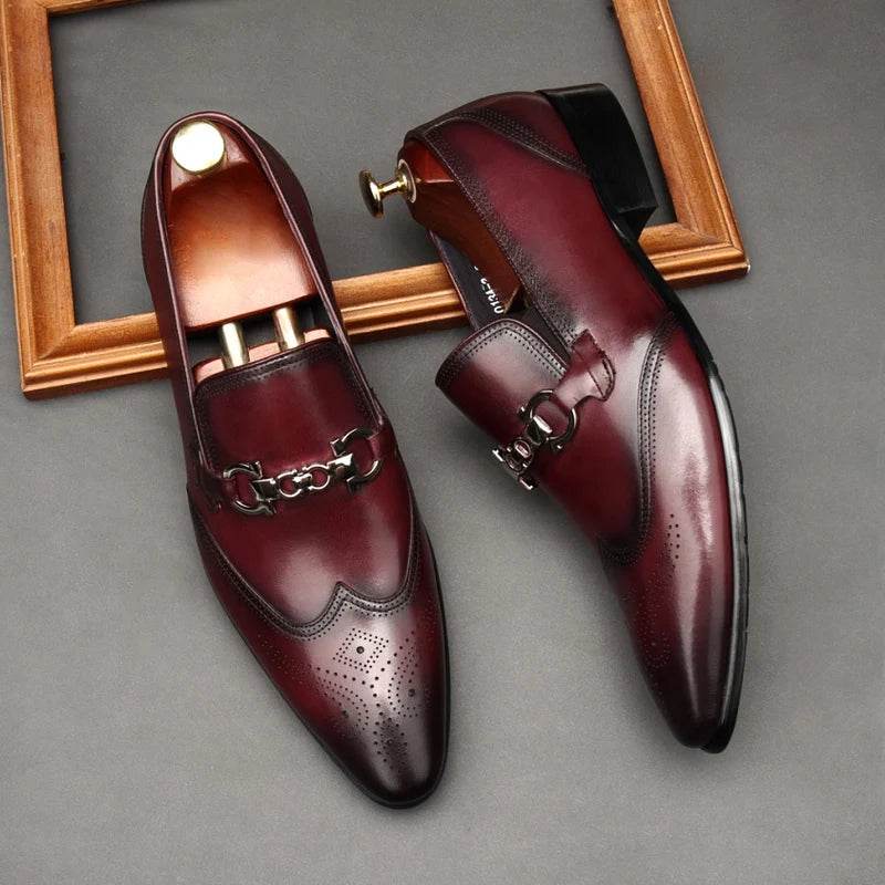 Oxford man in leather shoes, dress shoes, pointy, English style. Made of pure leather, dress, carved, married, size 46 - FLORANZANI- Beauté & Santé