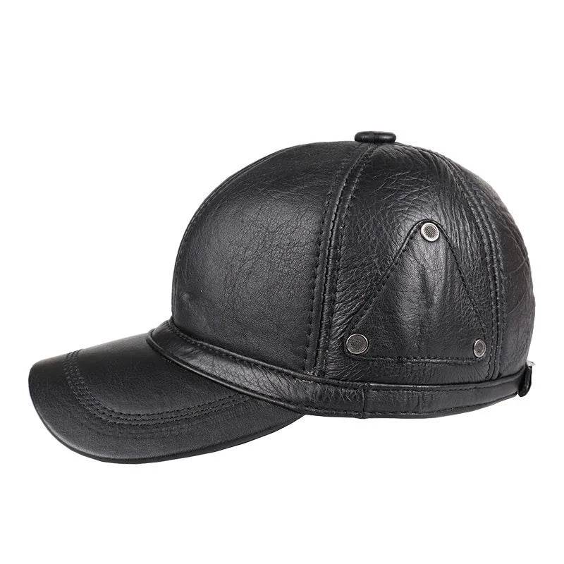 JAMONT Men real leather baseball cap hat fashion new style soft leather beret belt trucker caps Crocodile Grain - FLORANZANI- Beauté & Santé