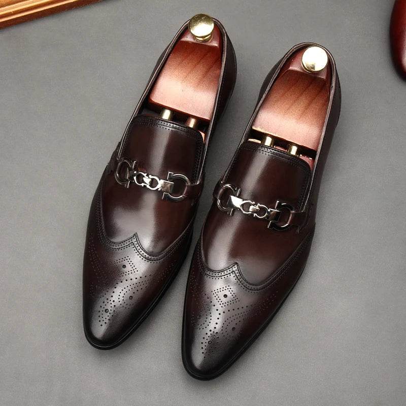 Oxford man in leather shoes, dress shoes, pointy, English style. Made of pure leather, dress, carved, married, size 46 - FLORANZANI- Beauté & Santé