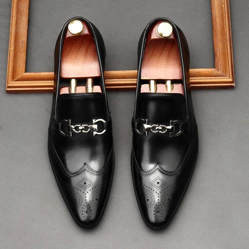 Oxford man in leather shoes, dress shoes, pointy, English style. Made of pure leather, dress, carved, married, size 46 - FLORANZANI- Beauté & Santé