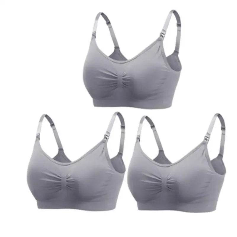 3pcs/Set High Quality Maternity Nursing Bras Cotton Breastfeeding Pregnant Underwear Seamless Large Size Breathable Bra Push Up - FLORANZANI- Beauté & Santé