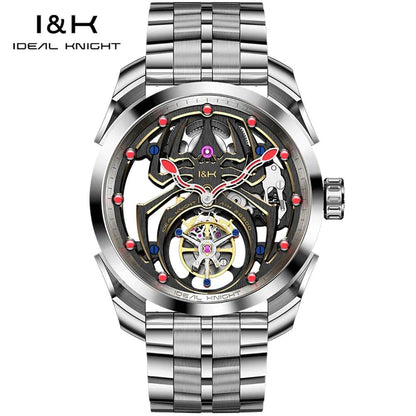 IDEAL KNIGHT 6802 Men's Watch Luxury Hollow Spider Design Tourbillon Automatic Mechanical Men Watch High end Fashion Brand Watch - FLORANZANI- Beauté & Santé