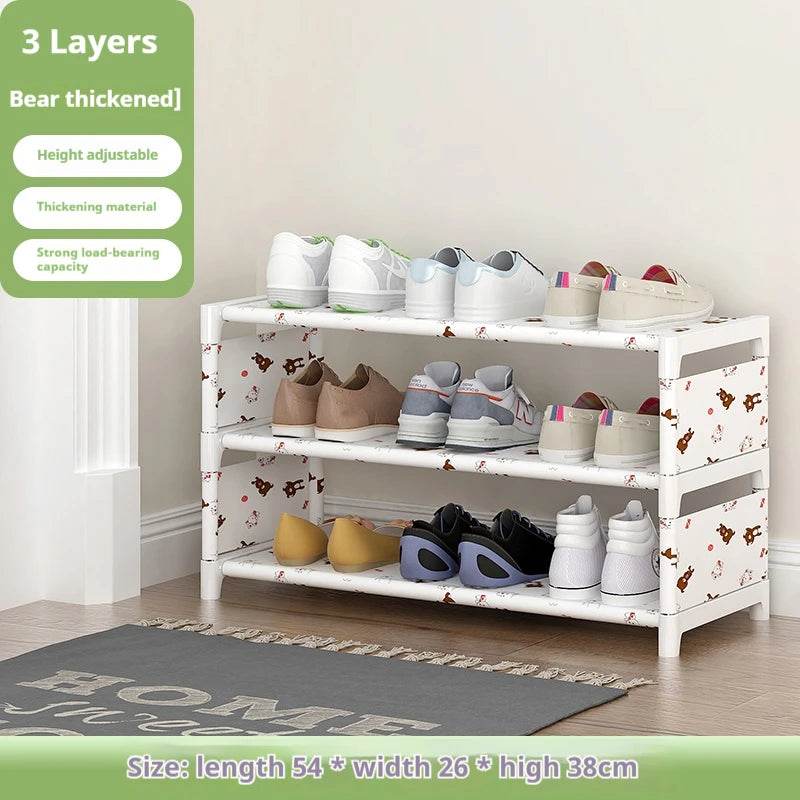 Bear pattern Shoe Rack Furniture Multi-Layer Outside Cover Storage Cabinet Home Indoor Waterproof Protective Organize shoe rack - FLORANZANI- Beauté & Santé