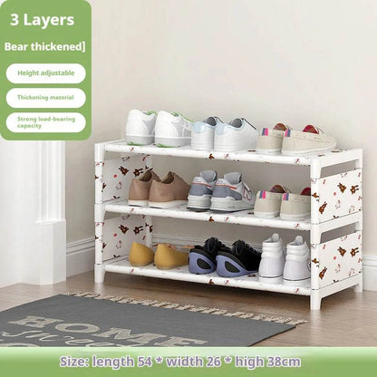 Bear pattern Shoe Rack Furniture Multi-Layer Outside Cover Storage Cabinet Home Indoor Waterproof Protective Organize shoe rack - FLORANZANI- Beauté & Santé