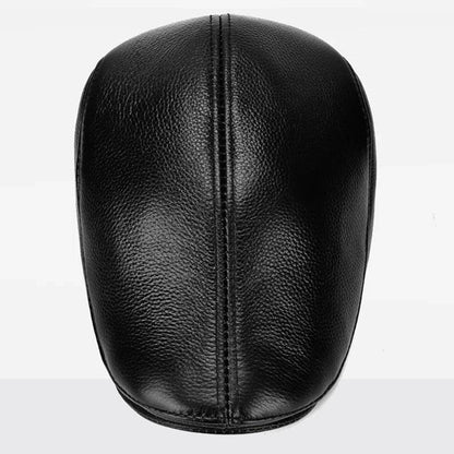 Men's outdoor leather hat winter Berets male warm Ear protection cap 100% genuine leather dad hat wholesale Leisure - FLORANZANI- Beauté & Santé