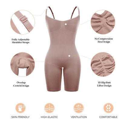 Colombianas Seamless Women Sculpting Bodysuit Push Up Butt Lifter Thigh Slimmer Slimming Underwear Body Shaper Shapewear - FLORANZANI- Beauté & Santé