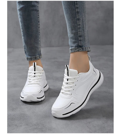 Women Casual Sneakers Running Sport Shoes Mesh Breathable Female Walking Jogging Shoes Comfortable Black White Tennis Sneakers