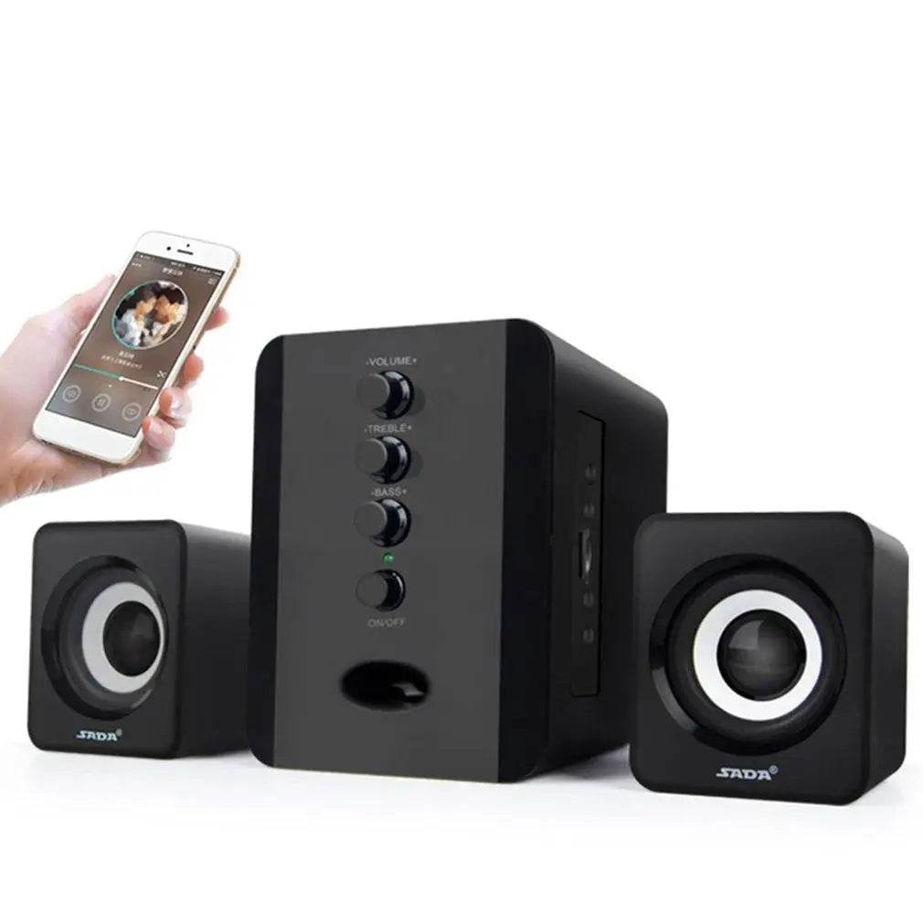 Bluetooth Wireless 2.1 3 Channel Bass Combination Compurtur Speaker Subwoofer 3.5mm Jack Music Loud Support FM TF USB - FLORANZANI- Beauté & Santé