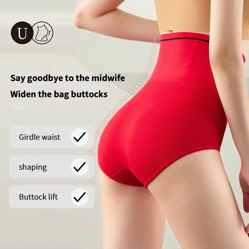 Women High Waist Shapewear Panties Seamless Flat Belly Reducing Panty Hip Lift Tummy Control Underwear Comfort Briefs Underpants - FLORANZANI- Beauté & Santé