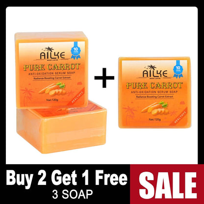 AILKE Pure Carrot Anti-Oxidation Serum Soap, Cleaning Stains, Skin Brightening Soap Bar, With Vitamin C, For Body And Face Use - FLORANZANI- Beauté & Santé